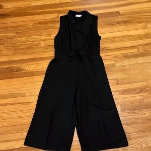 Black Reiss cropped jumpsuit
